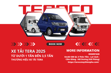 Xe tải Tera 2025 – Cập nhật chi tiết các mẫu từ dưới 1 tấn đến 3,5 tấn