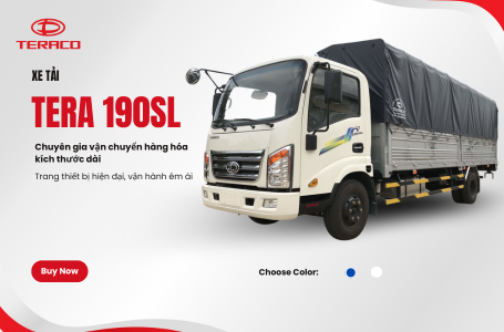 Đánh giá xe tải Tera 190SL – Động cơ mạnh mẽ, tải trọng vượt trội