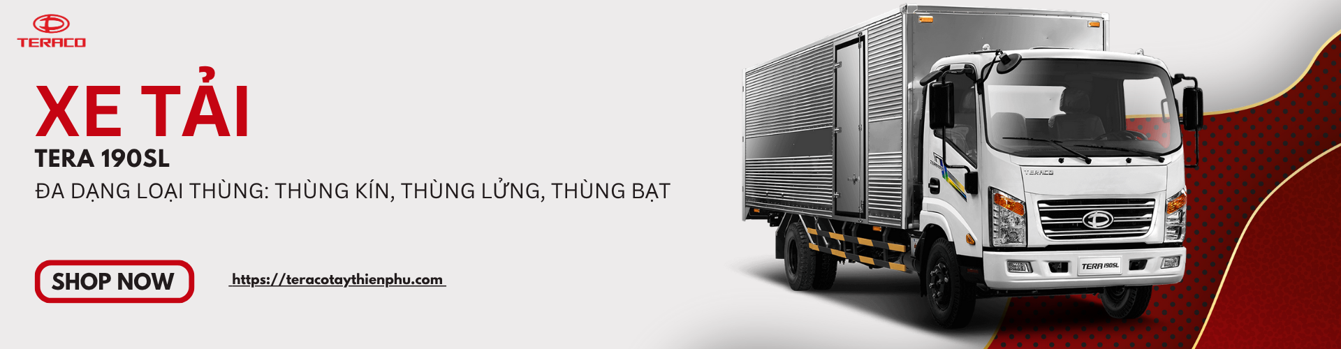 Giá xe tải Tera 190SL 2025 – Khuyến mãi hấp dẫn từ Tây Thiên Phú