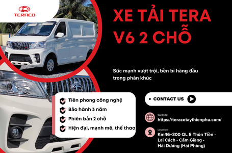 Xe tải Tera V6 2 chỗ – Sức mạnh vượt trội, bền bỉ hàng đầu trong phân khúc